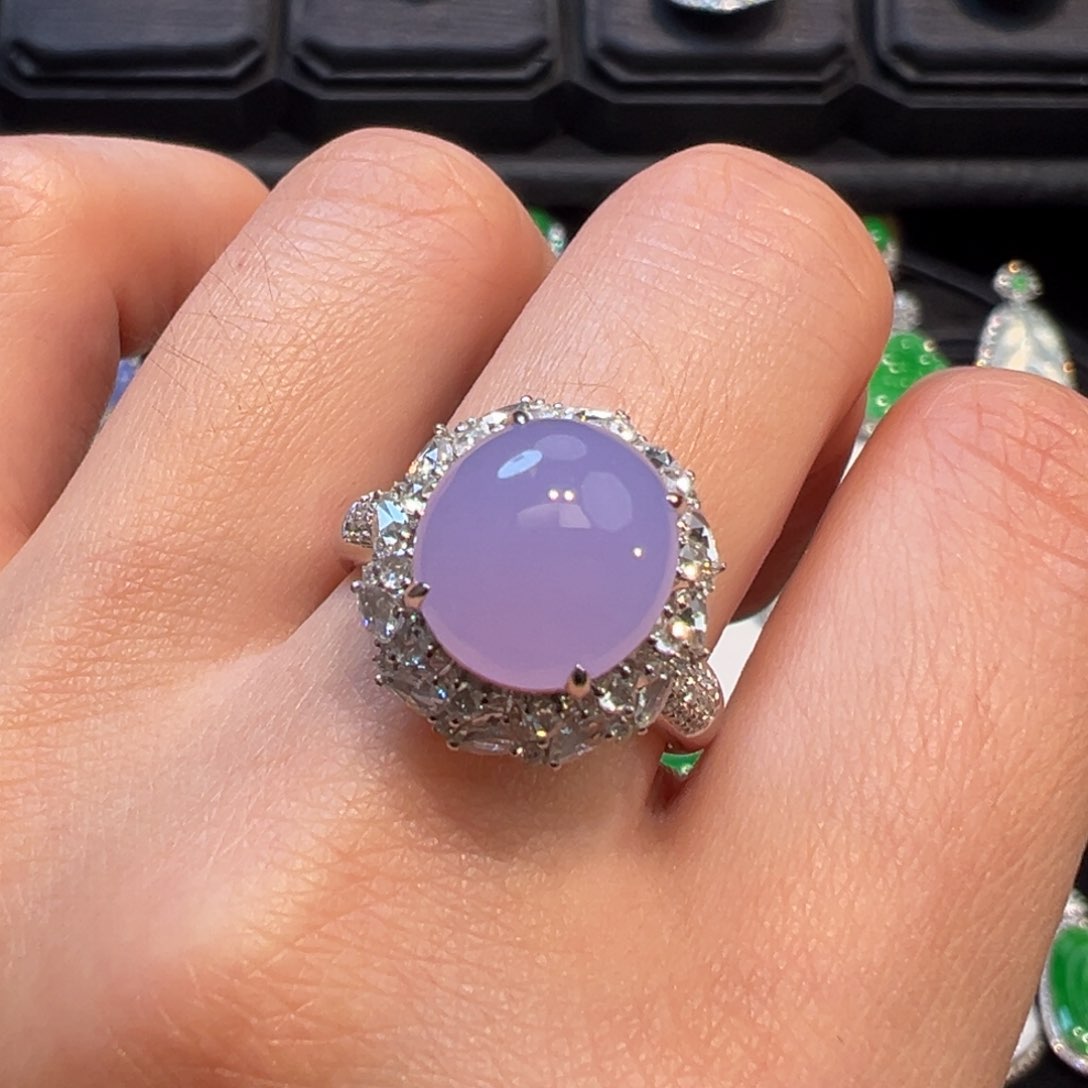 翡翠戒指18K金镶嵌收到货48小时鉴赏期