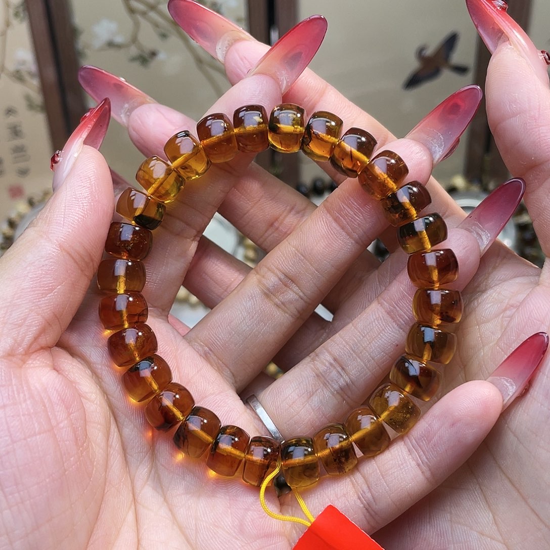 琥珀未镶嵌裸石10mm金珀