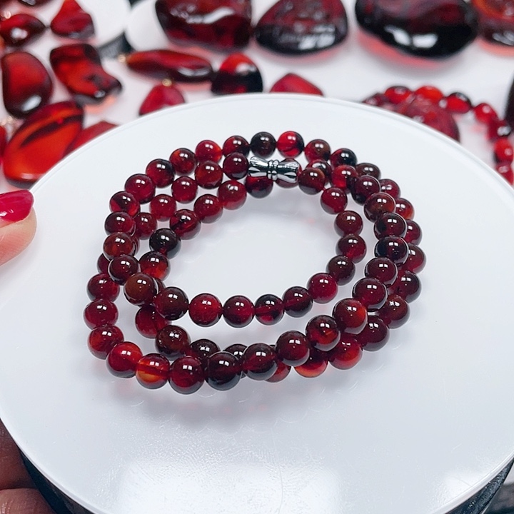 血珀颈饰未镶嵌古*规格6，有瑕