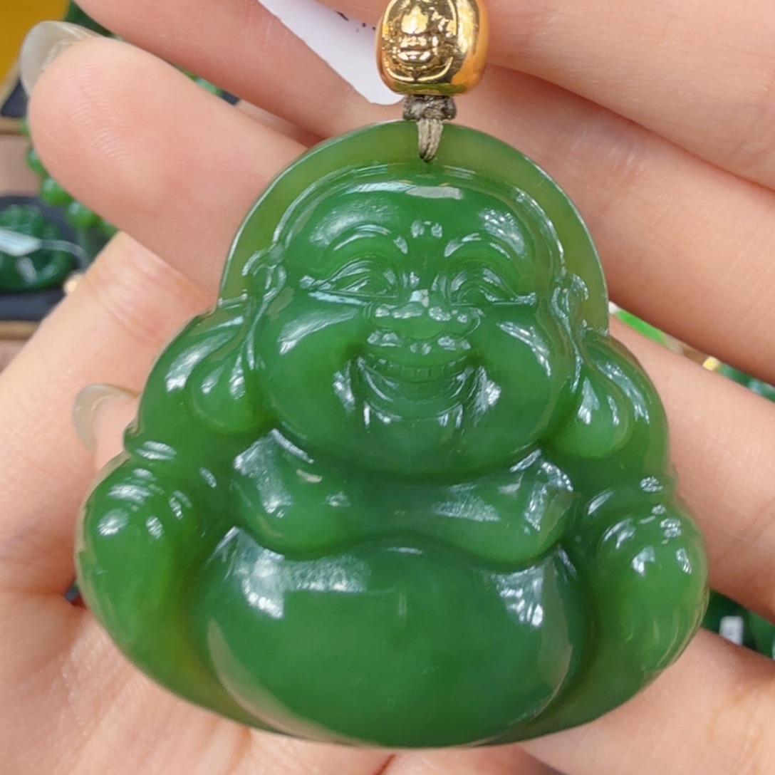 和田玉（碧玉）吊坠(赠链)未镶嵌