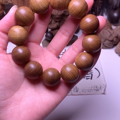 檀香木手串/手链檀香沙皮老料2.0/12横纹虎皮满纹沉