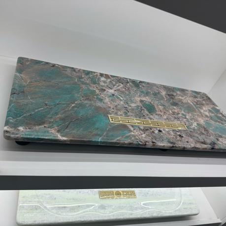 亚马逊绿奢石茶盘干湿两用速排秒排适用于家用茶道