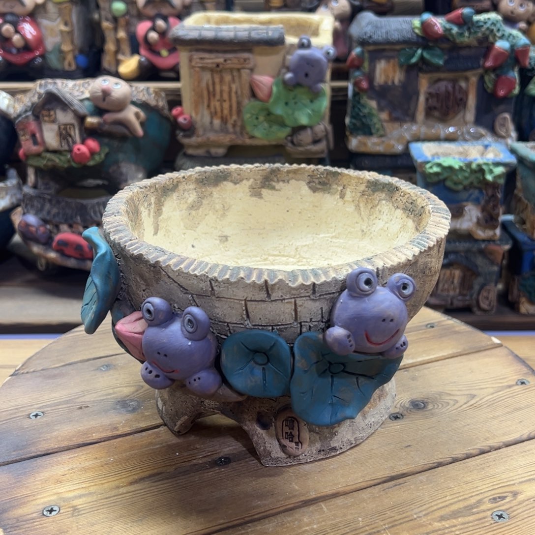 红陶嘻哈多肉花盆