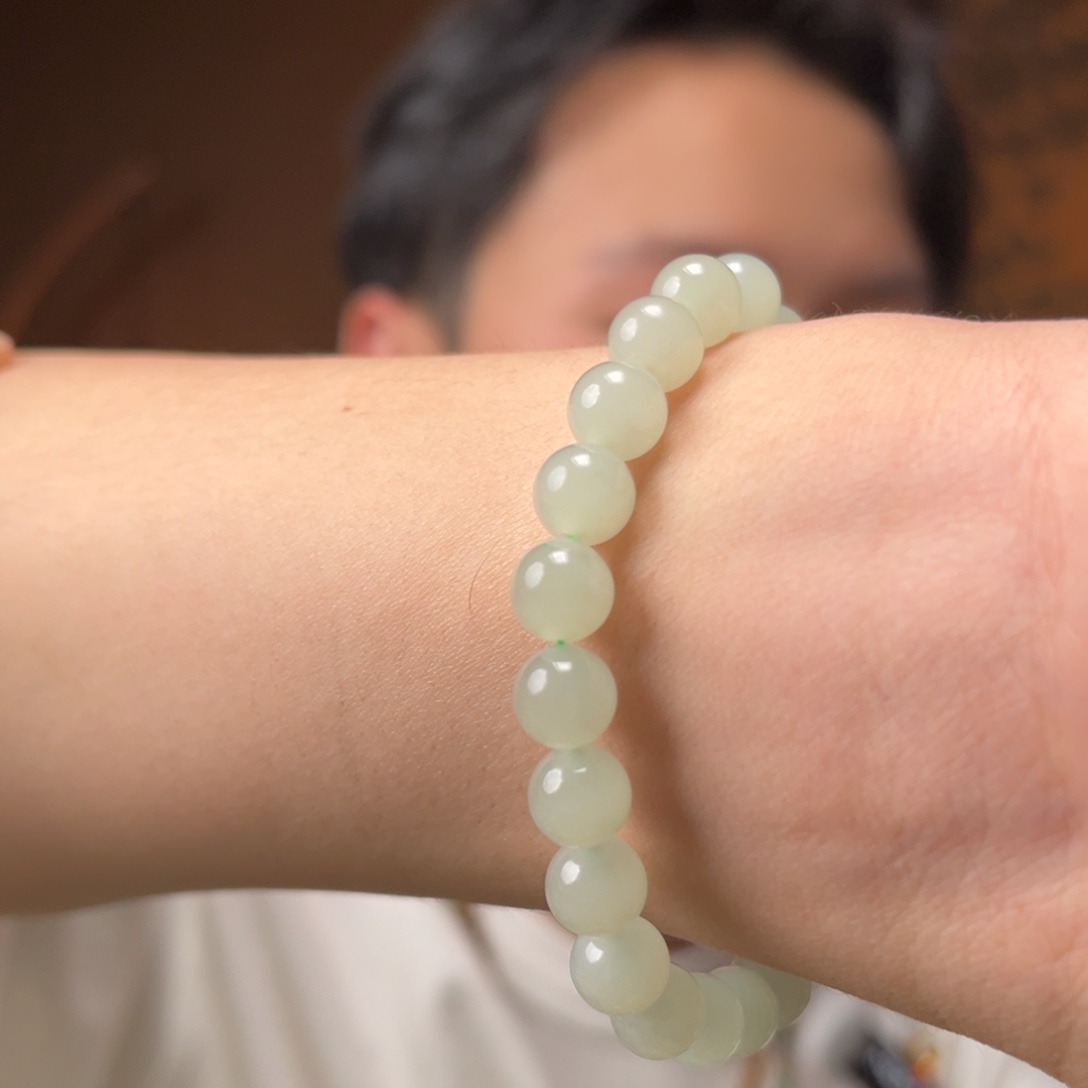 手串未镶嵌和田玉高冰晴水8mm175