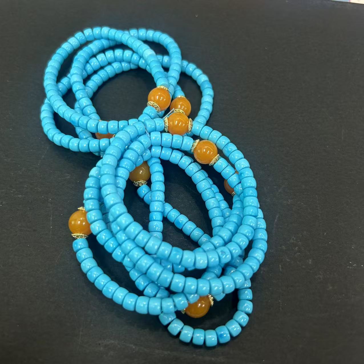 蜜蜡松石手串（多样性发一件）