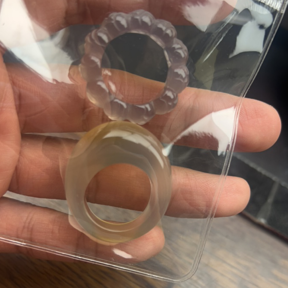 冰透马料戒圈高冰高透简约风女款