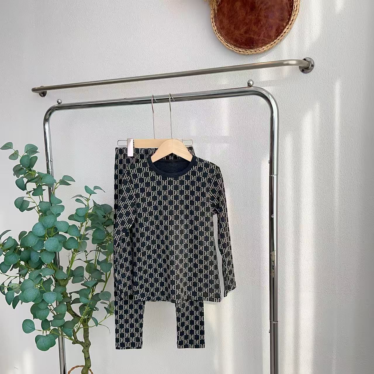 9196韩深灰迷宫家居服