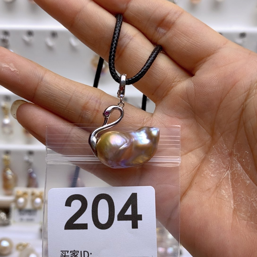 淡水珍珠颈饰银S925镶嵌204