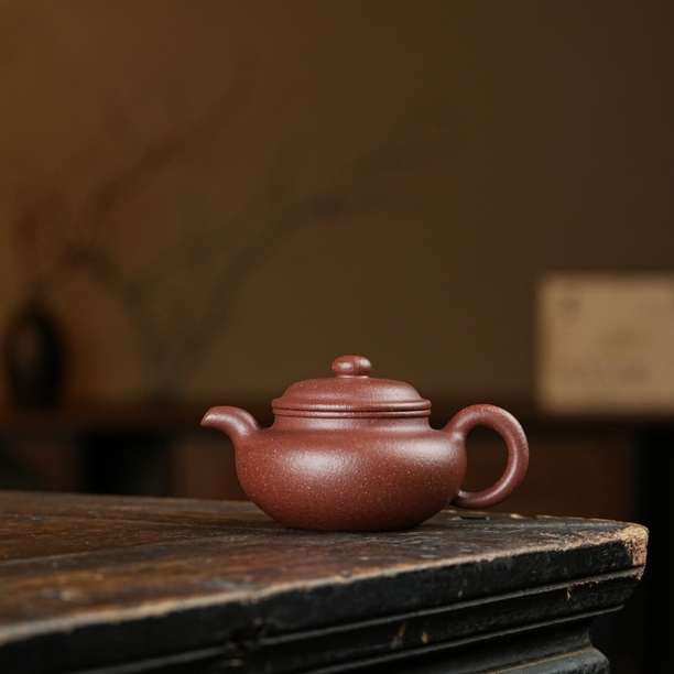 本无｜寿珍仿古宜兴原矿无添加双层桃花泥150cc半手制紫砂壶茶具