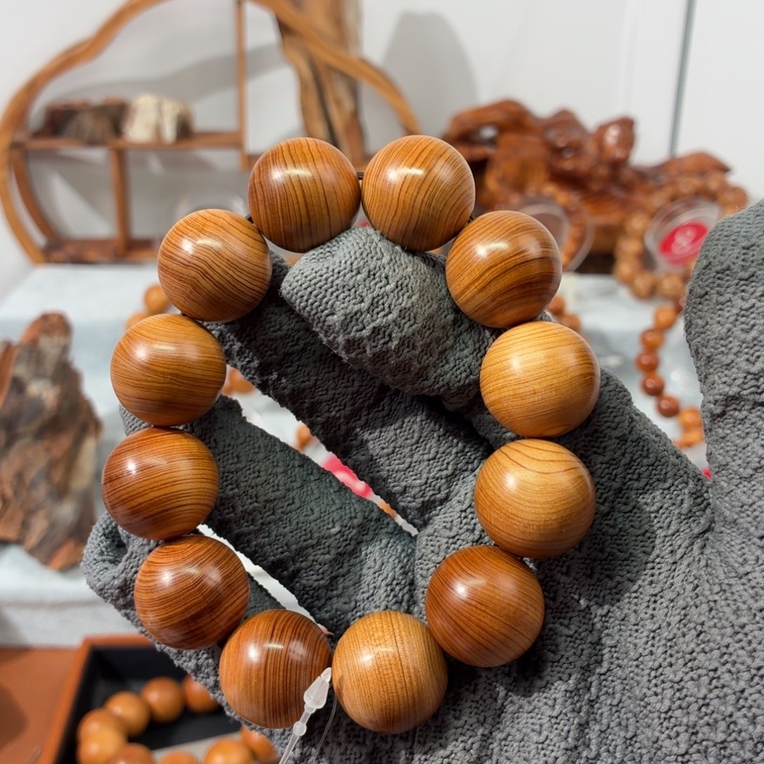 丶***ℬ柏木（崖柏）手串/手链太行崖柏45.5g2.0红黑药香