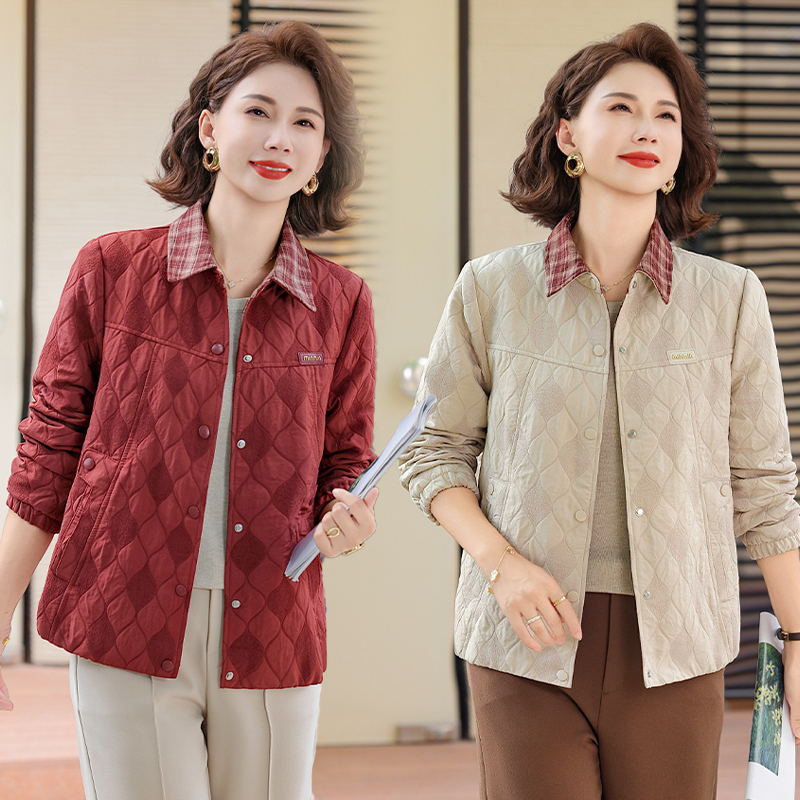 时尚妈妈装秋季法式休闲外套洋气百搭夹克韩版