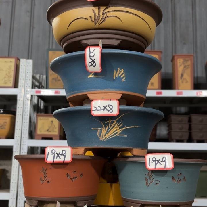 紫砂花盆     100-8。