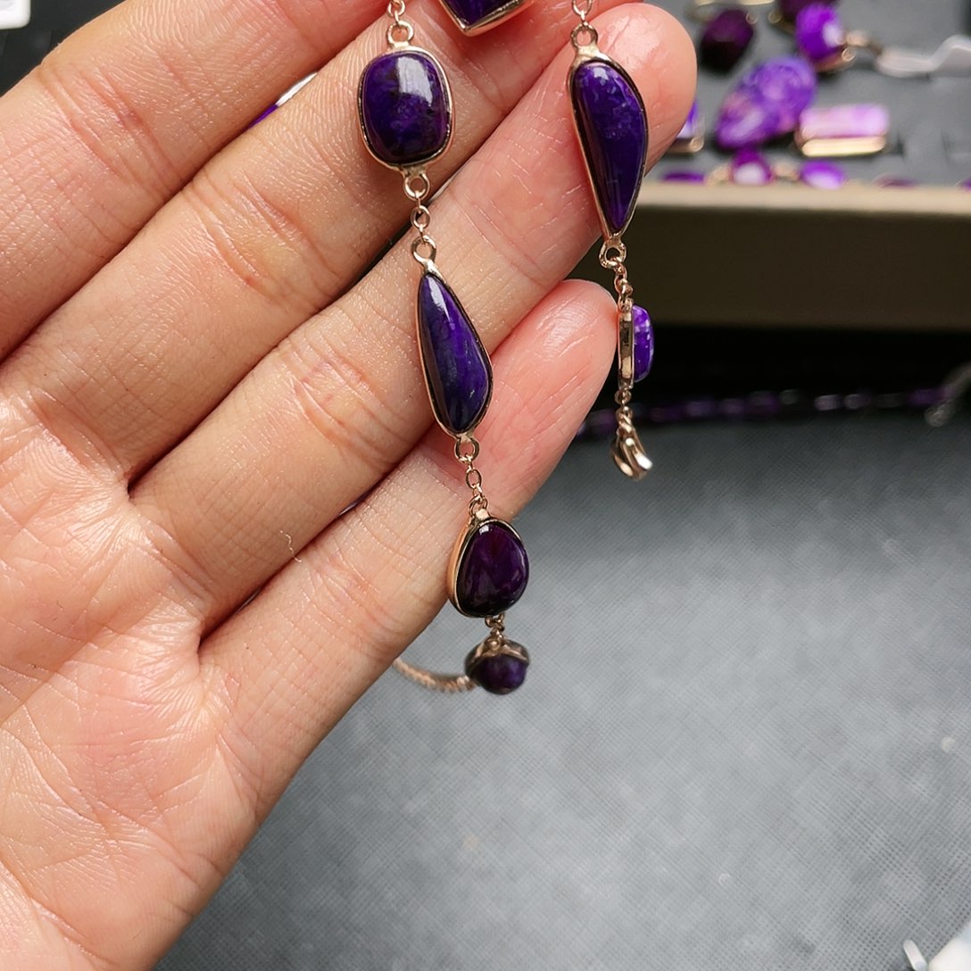 苏纪石（舒俱来）手链银S925镶嵌