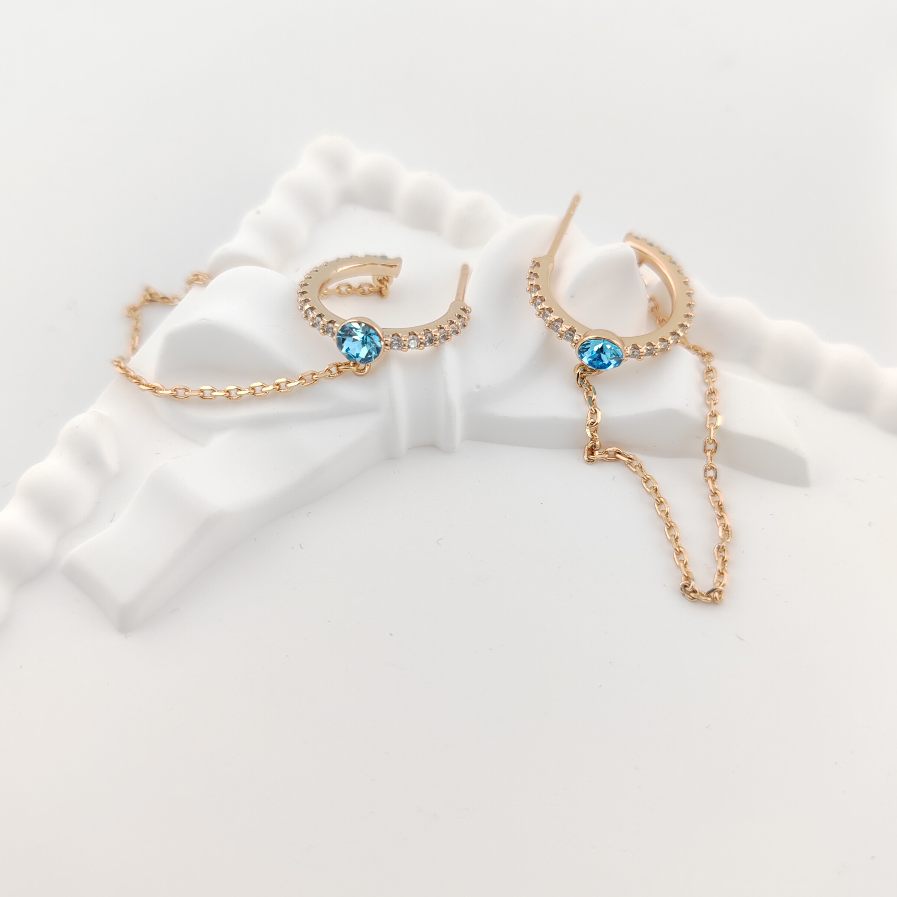 XUPING/旭平首饰 合金仿水晶耳饰 【潘生福利】耳蜗 GDQ X000752374