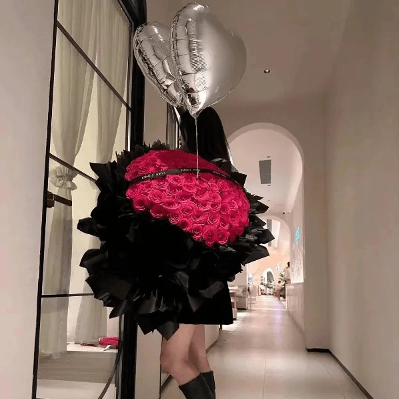 弗洛伊德玫瑰生日花束同城鲜花花束送女朋友闺蜜老婆求婚表白