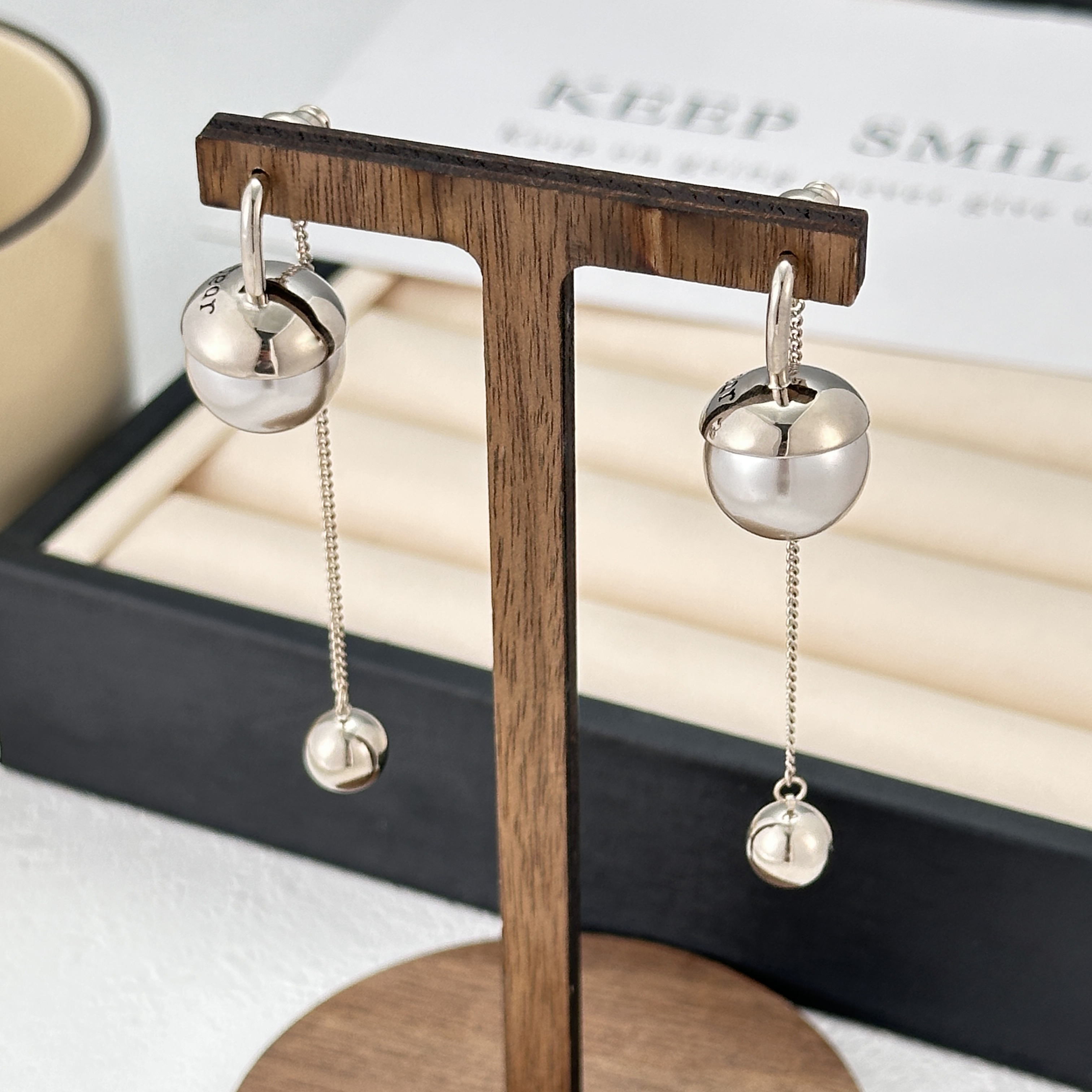 铜合金仿珍珠耳饰 【KEFAN珂梵】时尚轻奢百搭气质耳饰FL0034