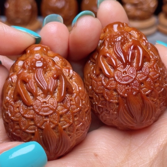 吊坠橄榄核金币龙龟手球3.5