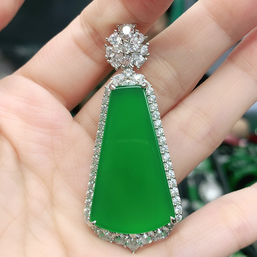 银S925镶嵌吊坠玛瑙/玉髓