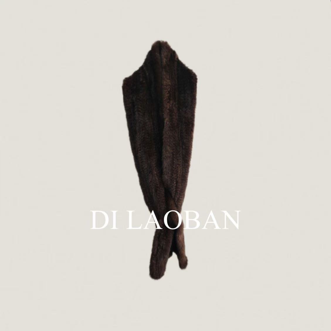 H·G【貂毛围巾】1350  新款百搭高奢气质水貂毛帽子围巾