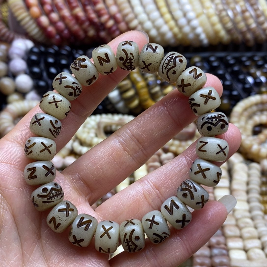 牛骨手串/手链牛骨12毫米呆呆手串