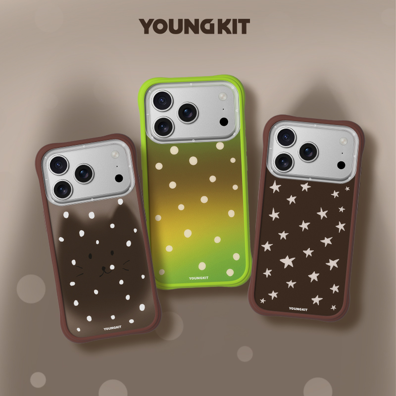 猿气&焦糖波点系列适用苹果17/15可拆卸背板液态硅胶手机壳