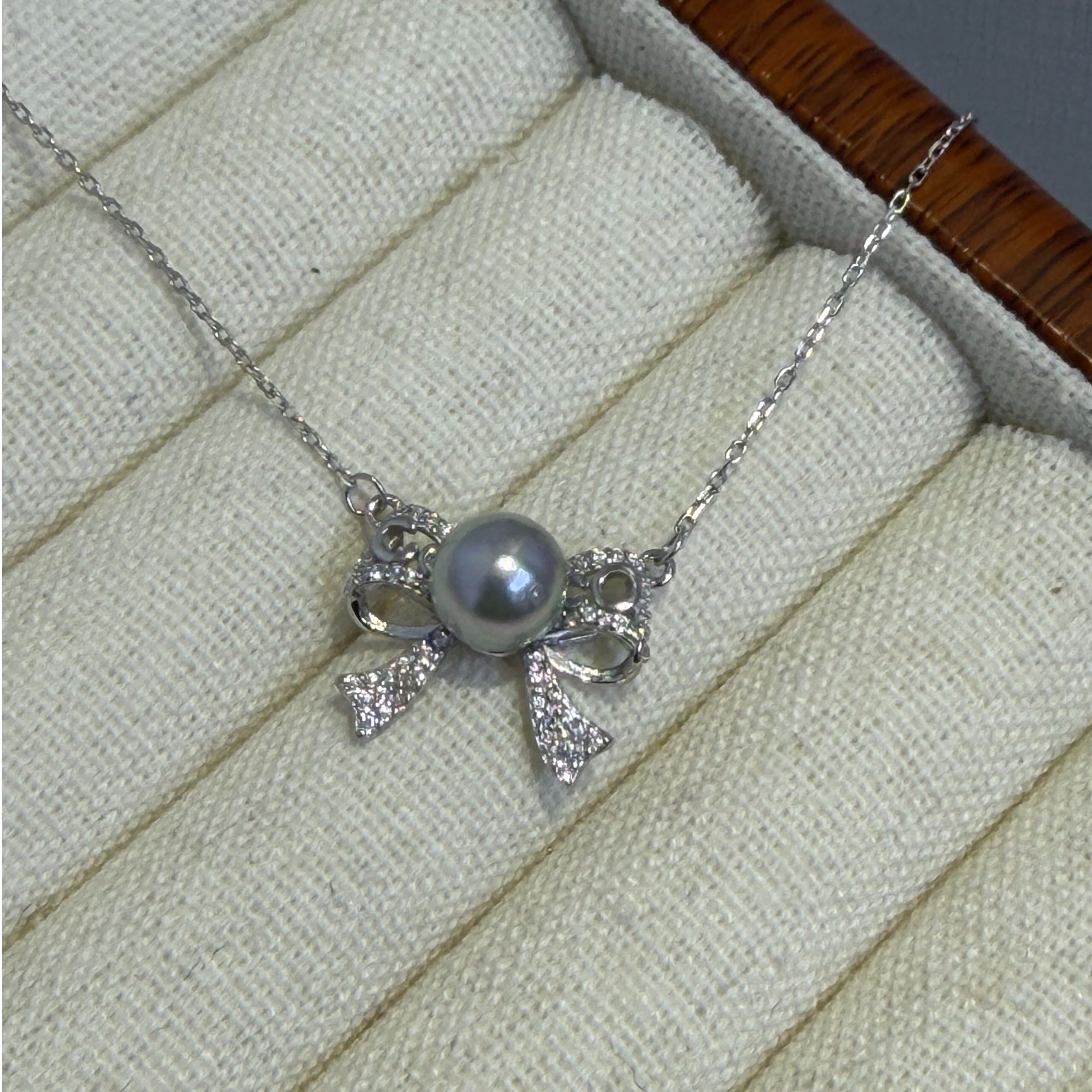 海水珍珠项链真多麻大小7-8mm