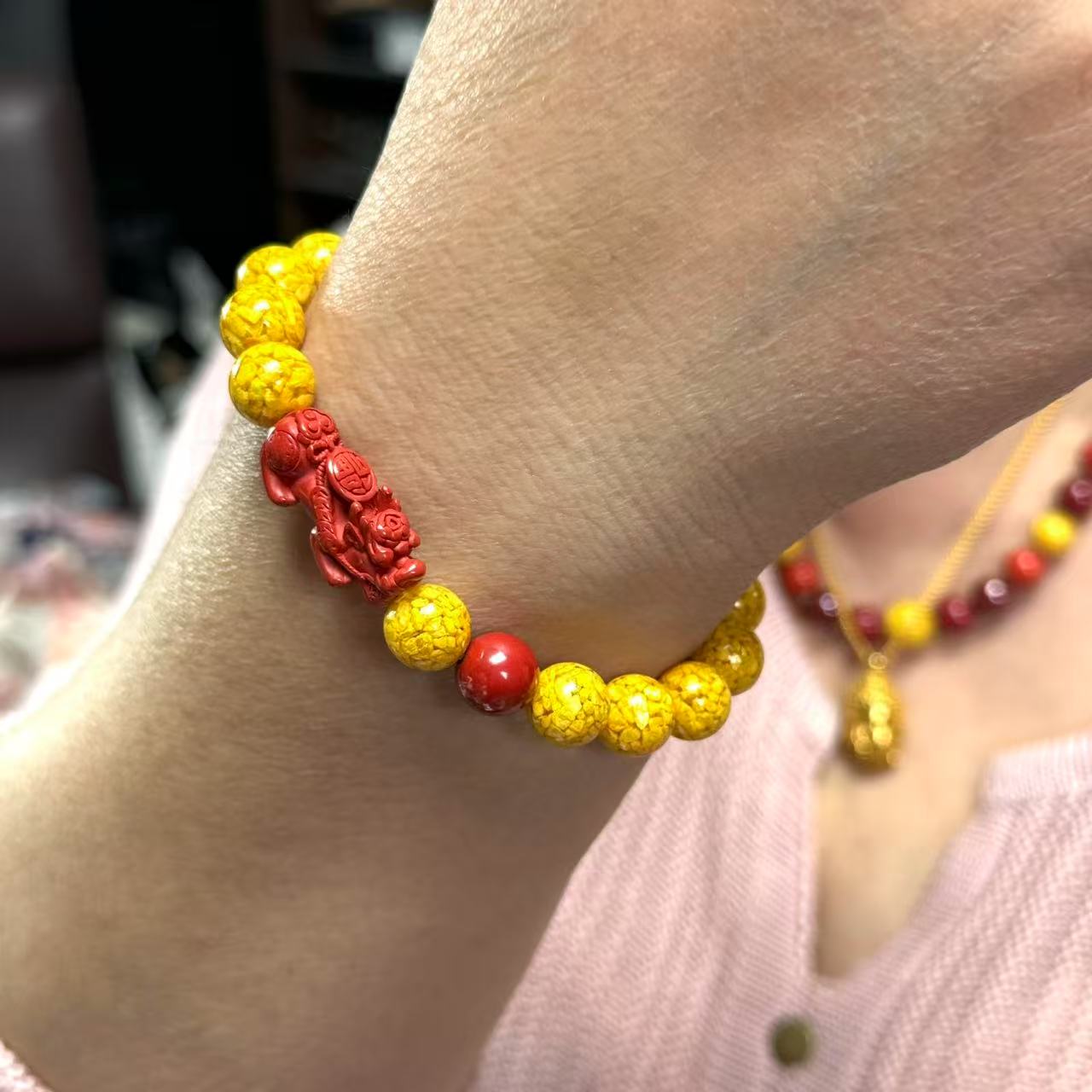 合成金属手链 【胜华严选】貔貅-雄黄手链