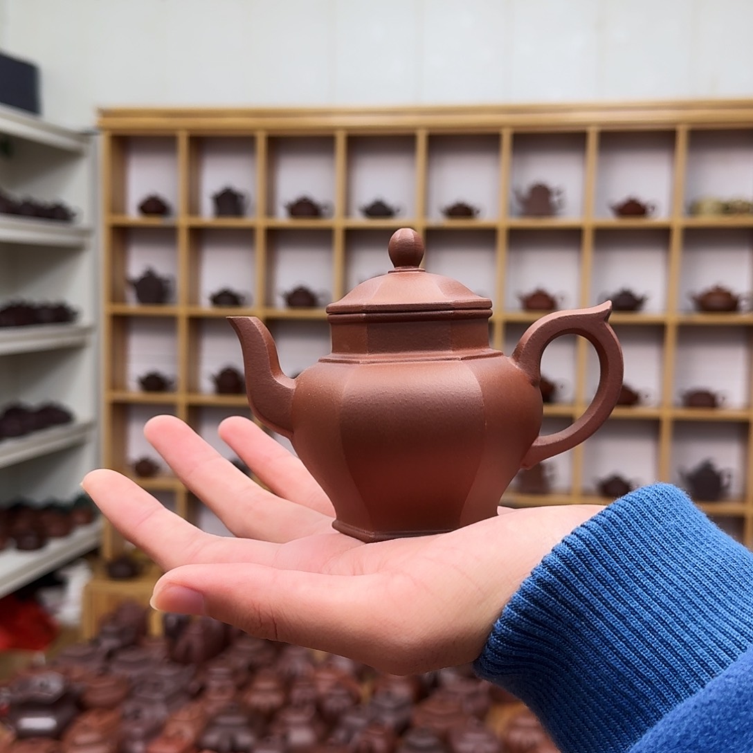 茶壶紫砂六方笑樱180cc