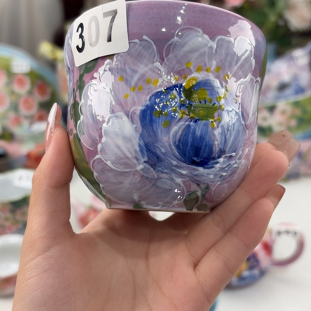 瓷片景德镇手绘高温釉下彩陶瓷茶具