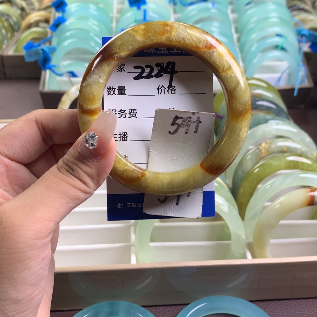 未镶嵌蛇纹石玉手镯2224