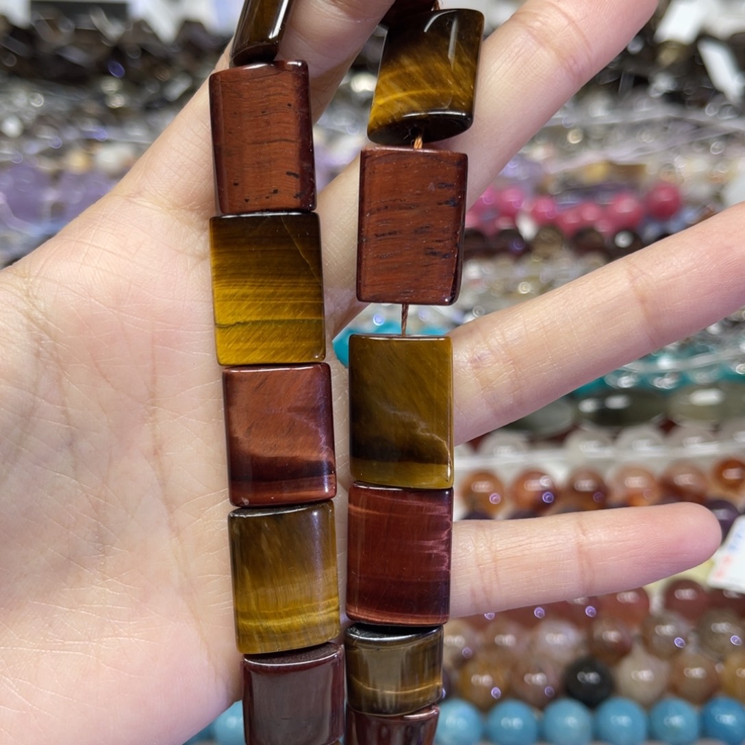 玛瑙/玉髓散珠天然虎眼卡15✖️20长条38厘米