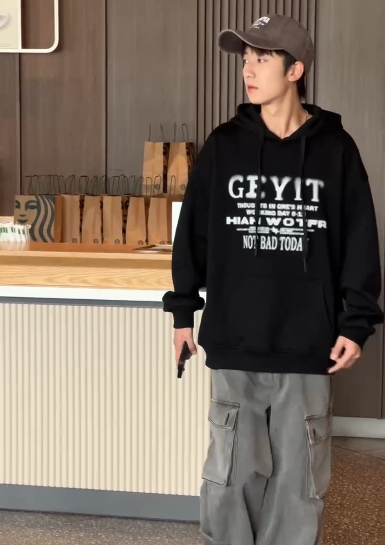 青少年冬季一体绒连帽卫衣宽松加绒