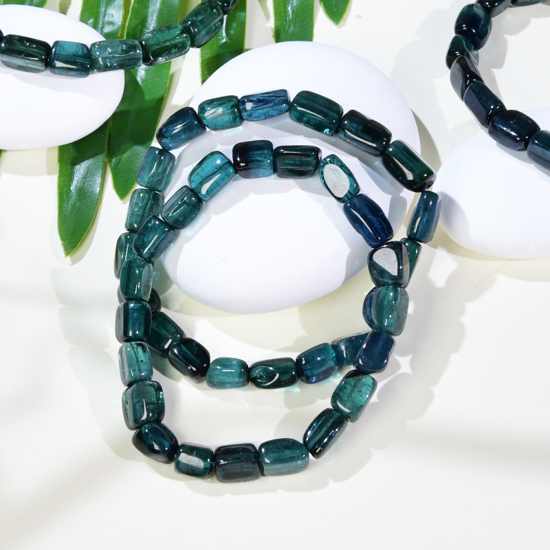 【A05-6 帕拉伊巴蓝巴西老矿碧玺糖豆手串】多样性发其一