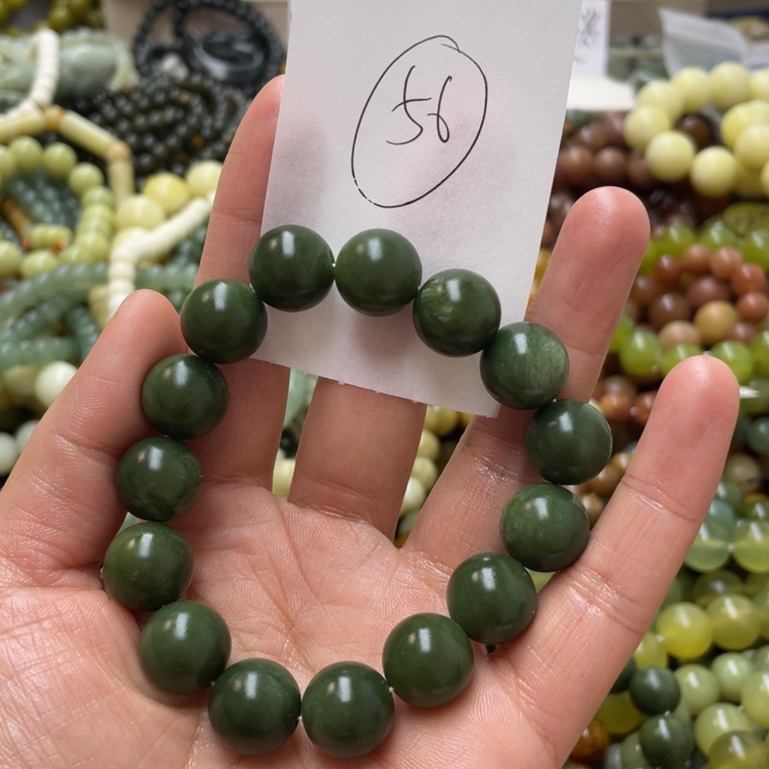 蛇纹石玉手链未镶嵌