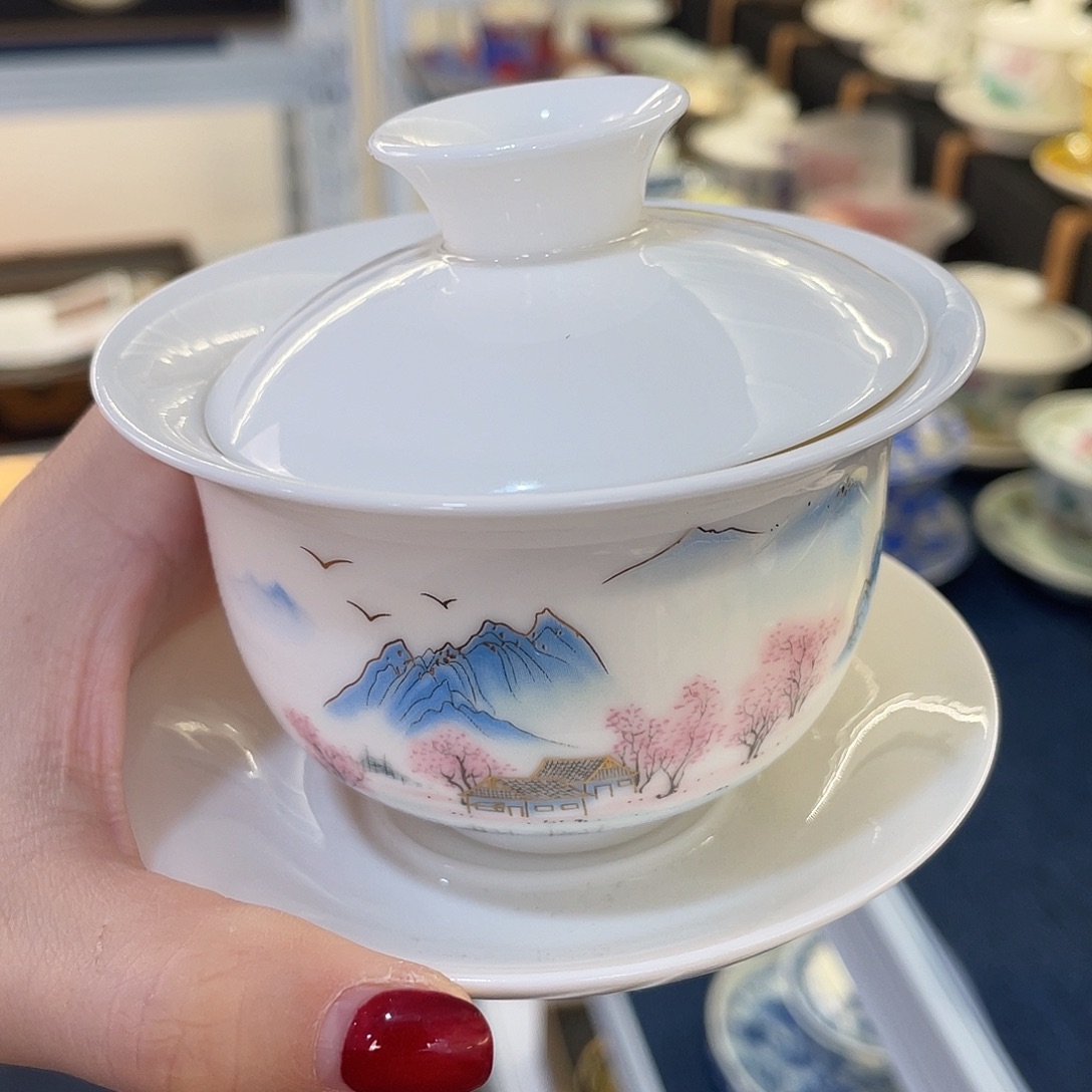 陶景德陶瓷盖碗茶具