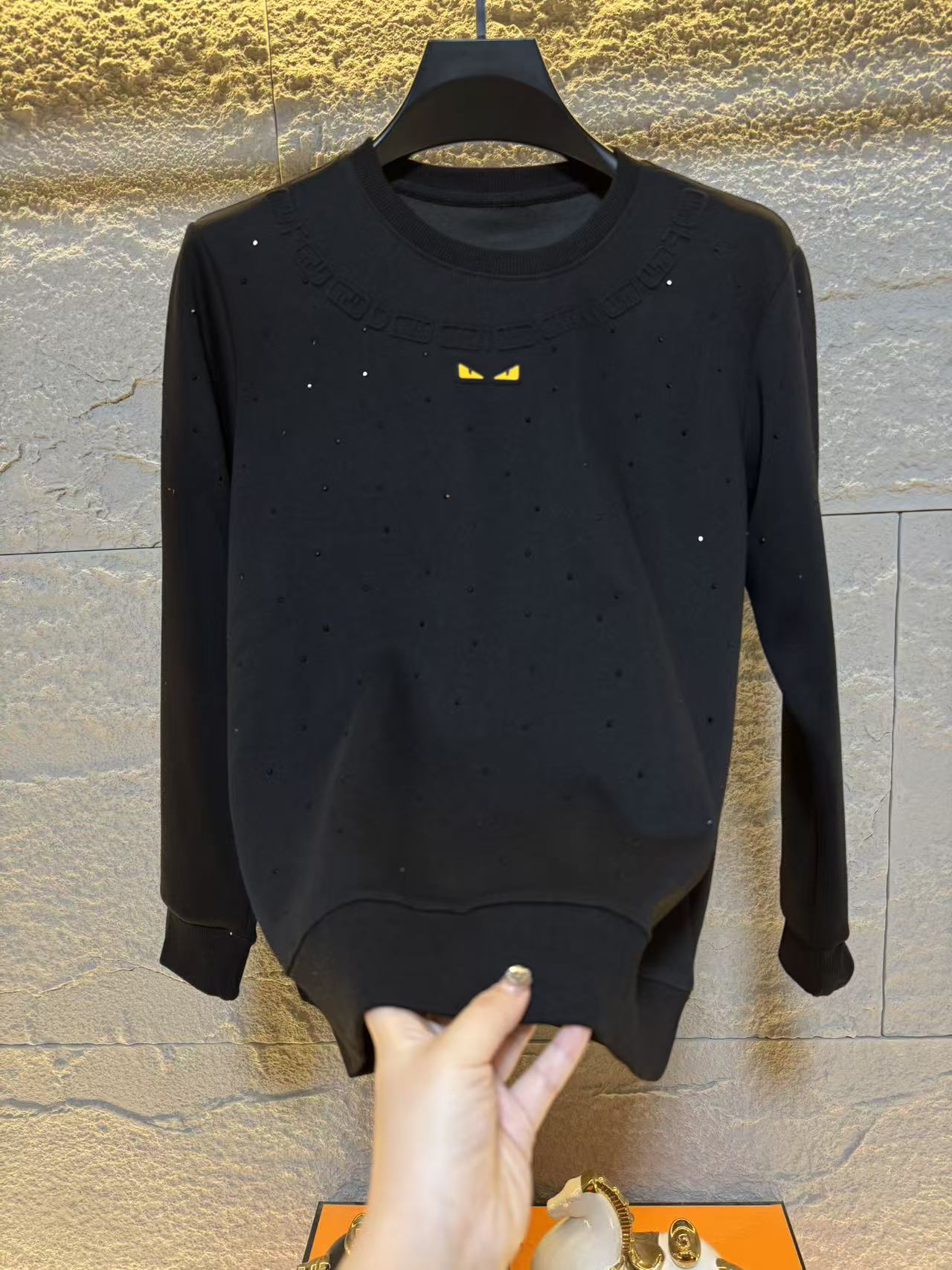 【琳】秋季新款长袖秋冬季卫衣百搭时尚重工潮流圆领男女同款9682