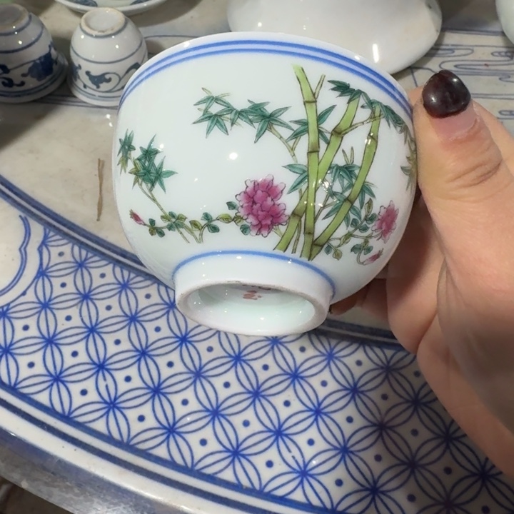 摆件竹子主人杯具