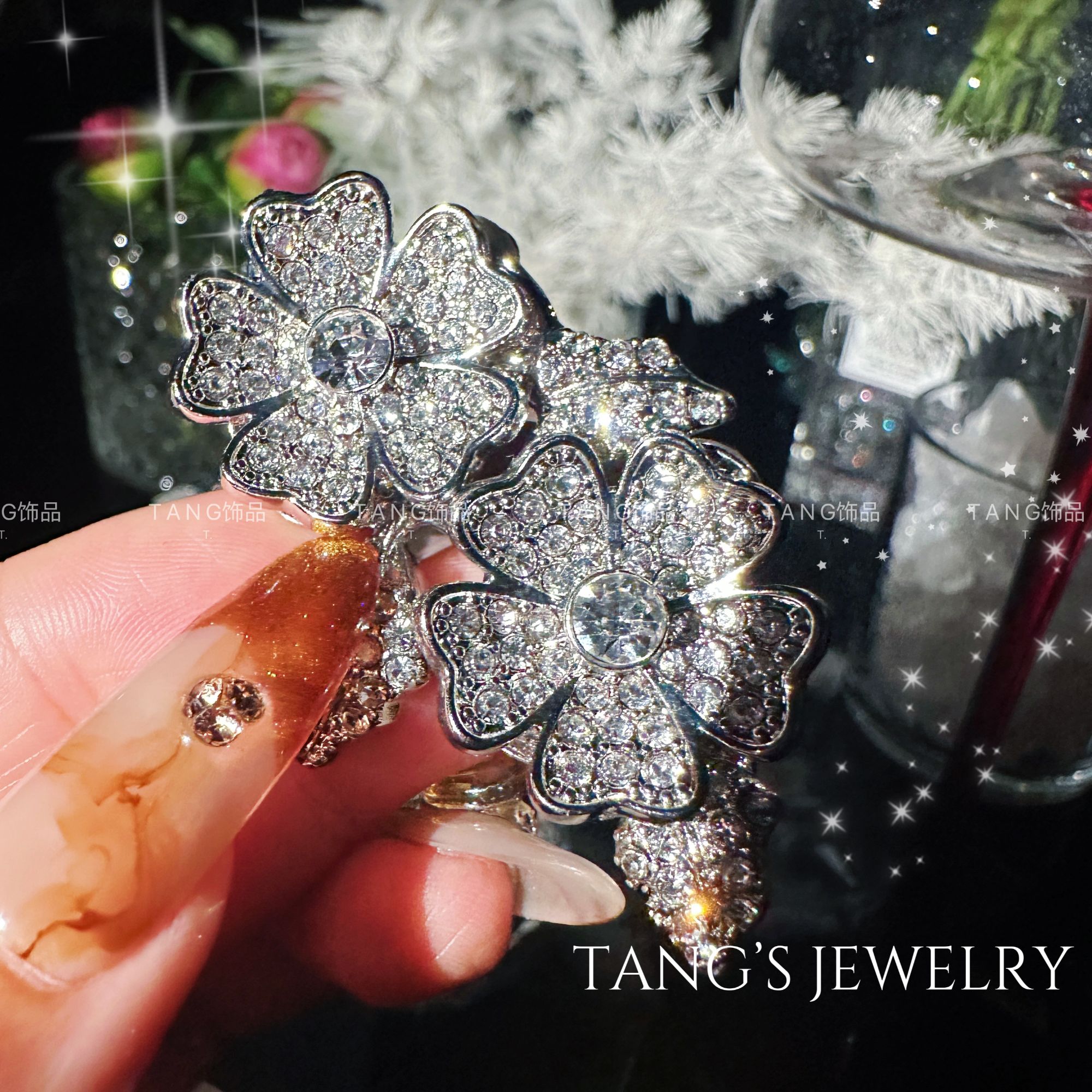 铜合金胸针 可拆卸胸针 双夹 高奢 百年纪念 胸针