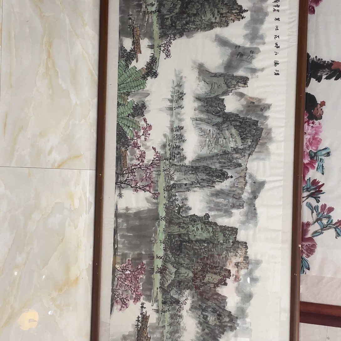 老***骥书法谢赫老师小六尺山水