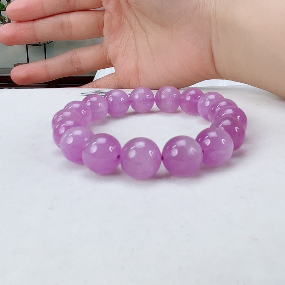 辉石手链未镶嵌紫锂辉11.8