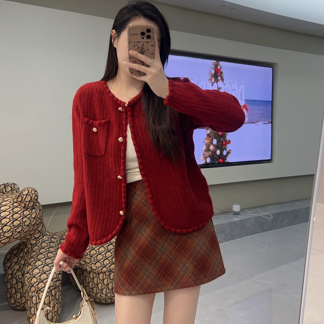 GRR,【细闪小香】高级感细闪闪厚实毛衣外套