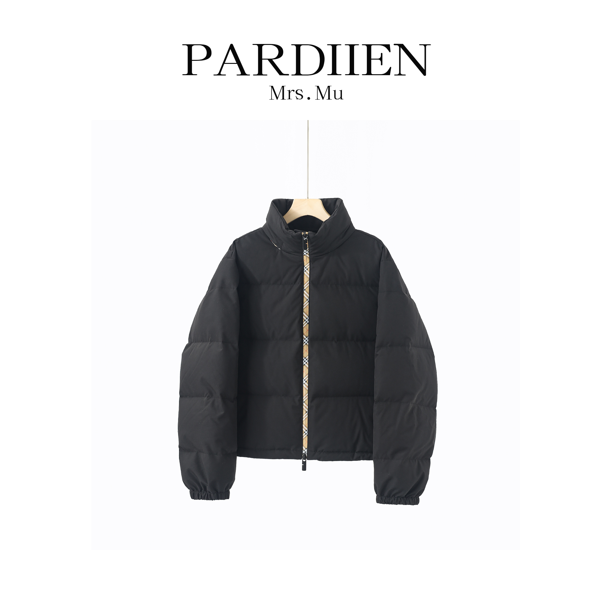 【北总严选】帕迪恩百搭拼接短款立领鹅绒服25PD-8978