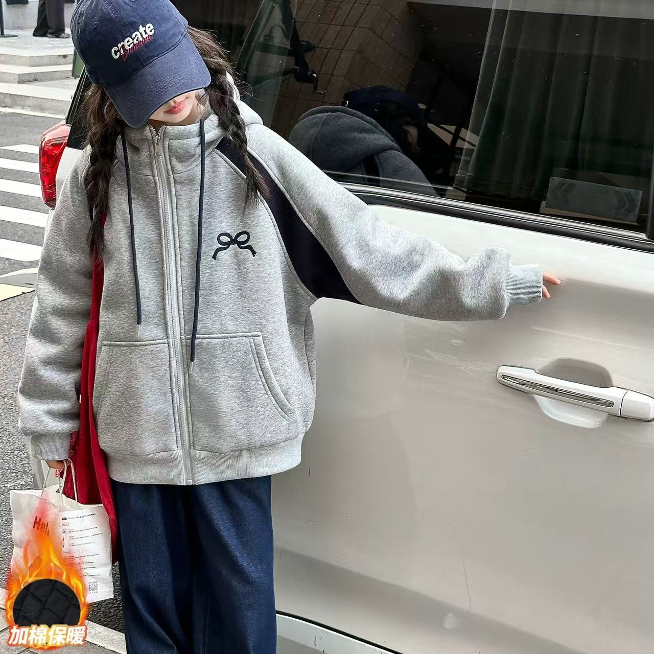 蝴蝶结女童加厚外套123