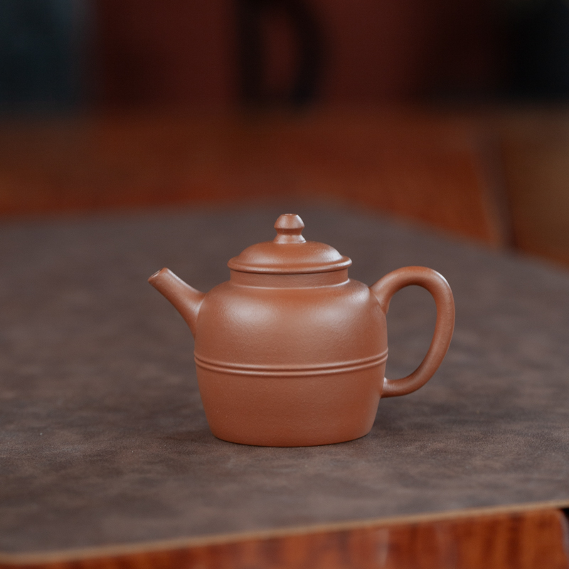 【高仕·腰线款·朱泥】宜兴原矿朱泥腰线高仕半手工120cc