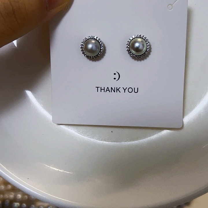 银S925镶嵌耳饰海水珍珠