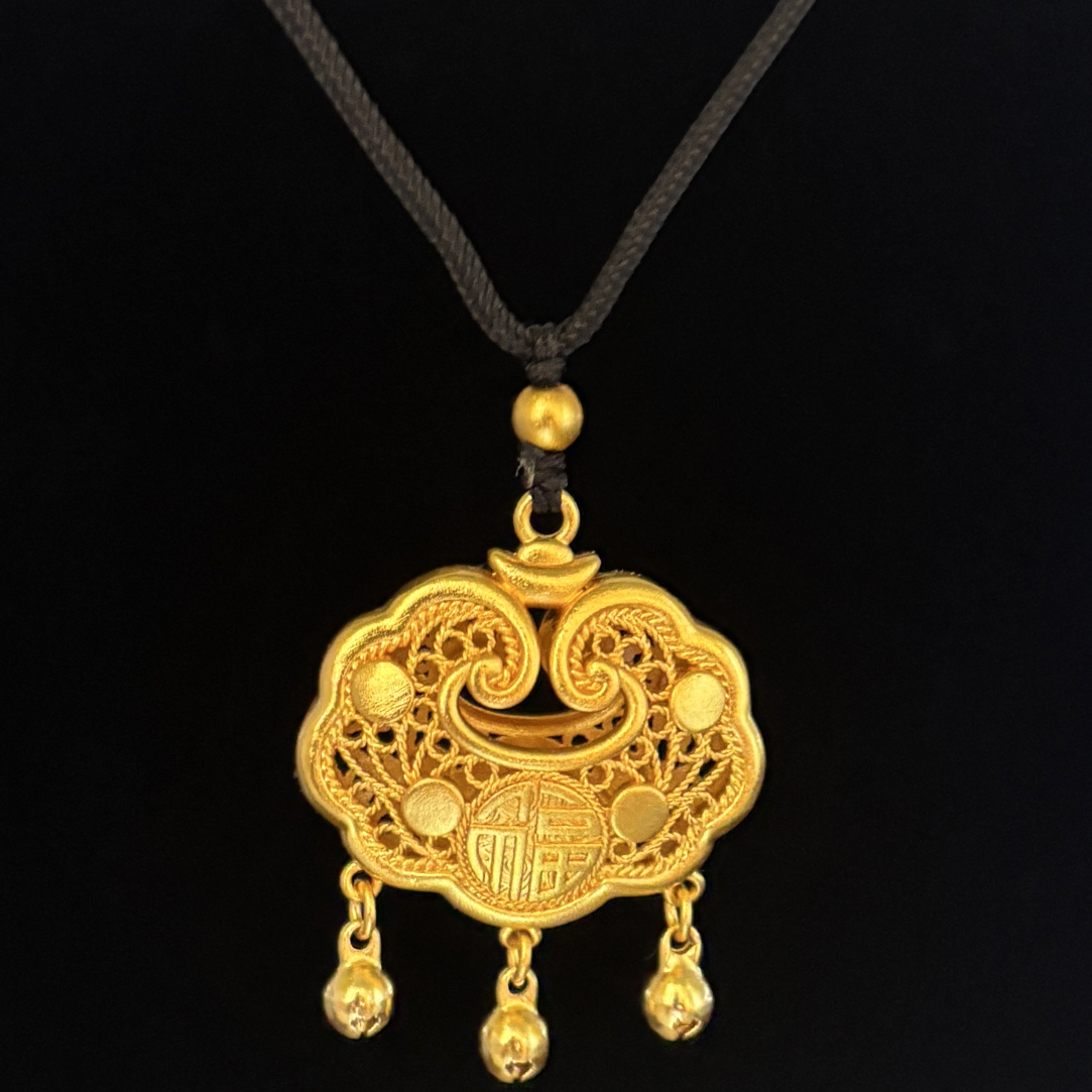 合金吊坠  铜合金平安锁复古中国风福字轻奢时尚气质百搭