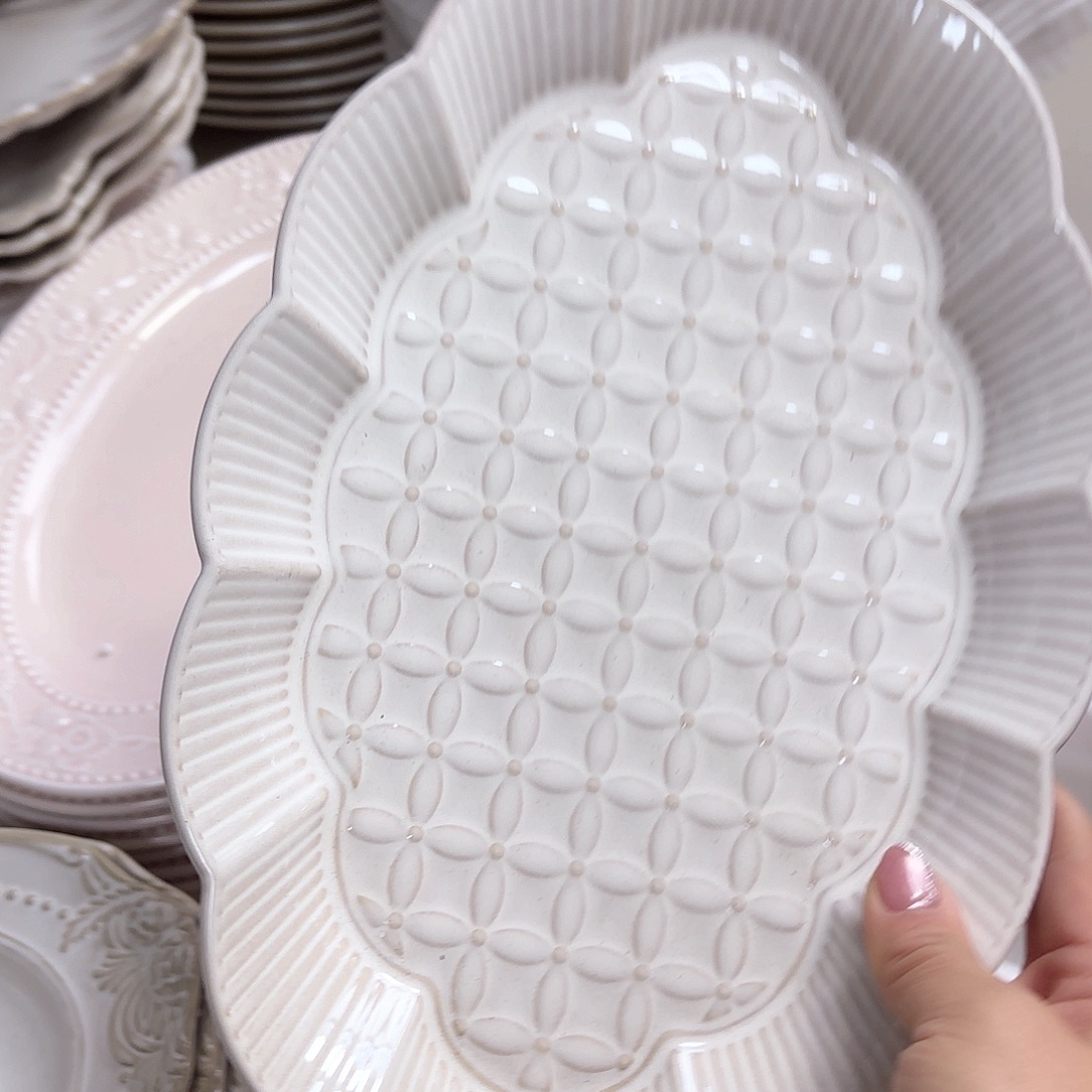 何***滚瓷片瑕疵特价陶瓷鱼盘