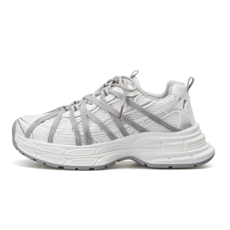 男鞋网面厚底增高休闲鞋潮牌高级感鞋子男运动鞋新款透气老爹鞋