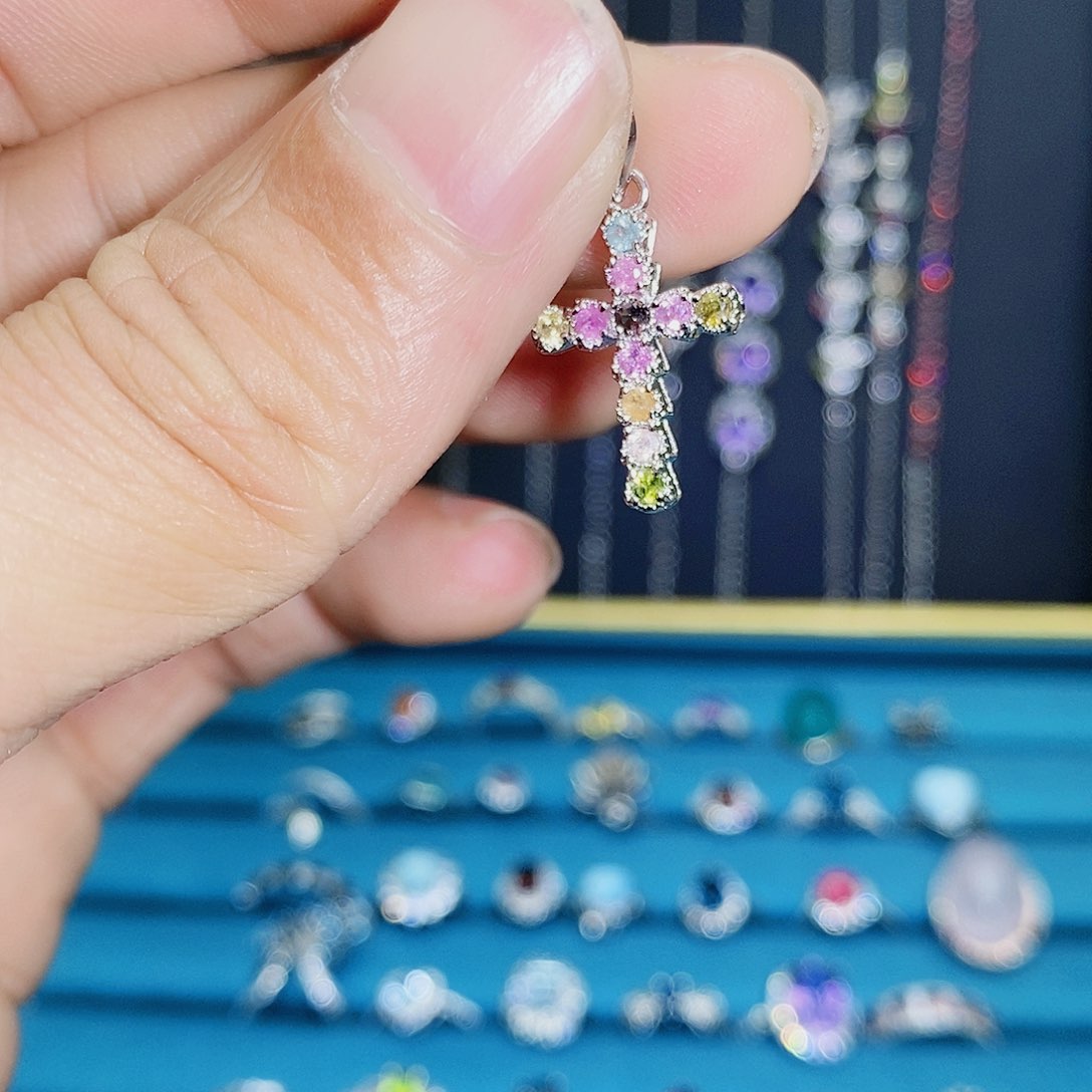 紫晶珠宝半成品银S925镶嵌