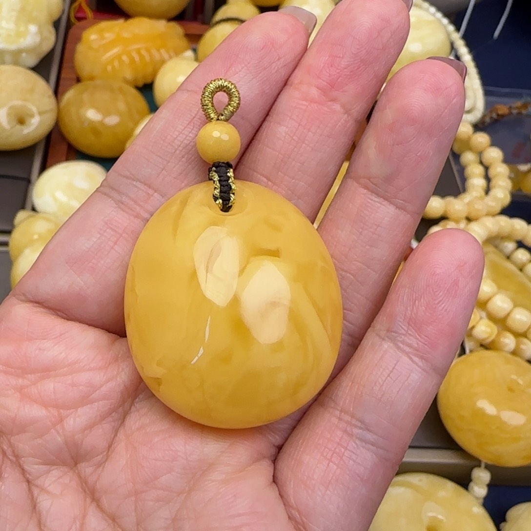 蜜蜡颈饰未镶嵌天然蜜蜡